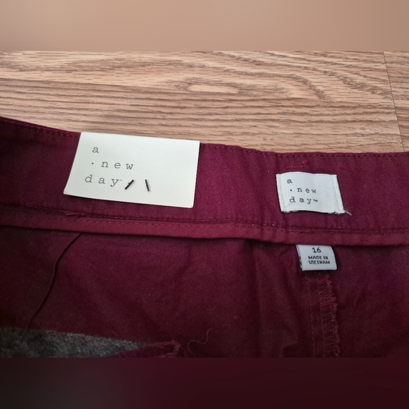 A New Day Women's Burgundy Pants - Picture 2 of 9